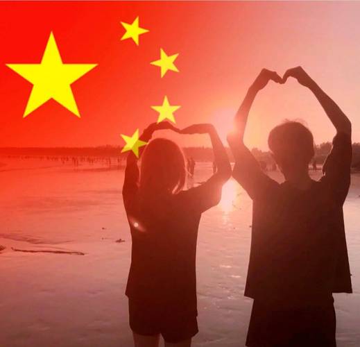 中国加油微信头像带红旗