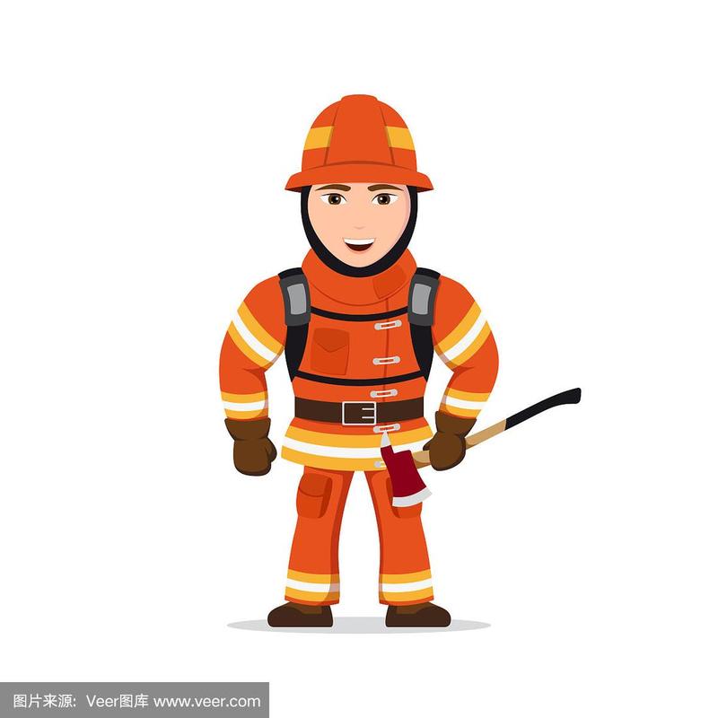 卡通消防员头像