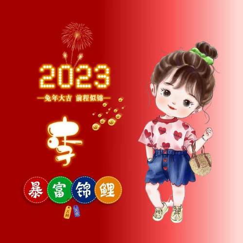 2023新年姓氏头像图片李