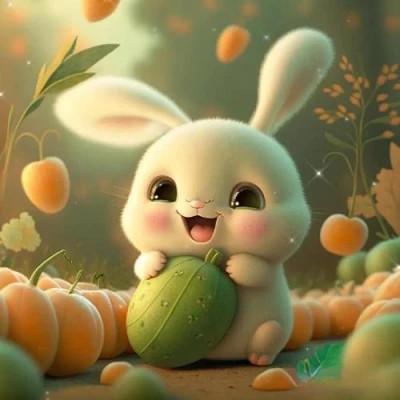 可爱的小兔子漫画头像