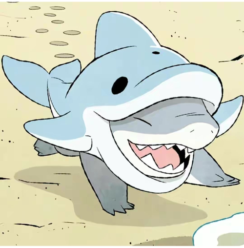 可爱小鲨鱼叹气头像