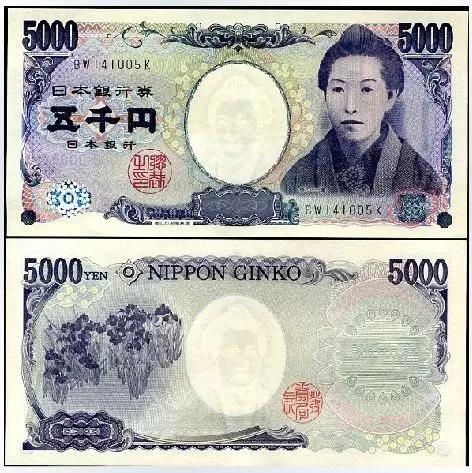 日本钱上印的都是谁的头像