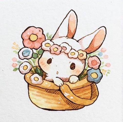 兔子头像彩绘