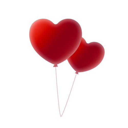 红色爱心气球情侣头像
