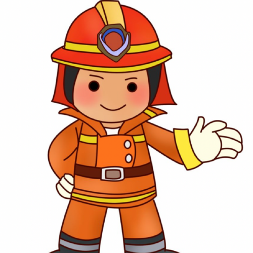 消防员小孩卡通头像