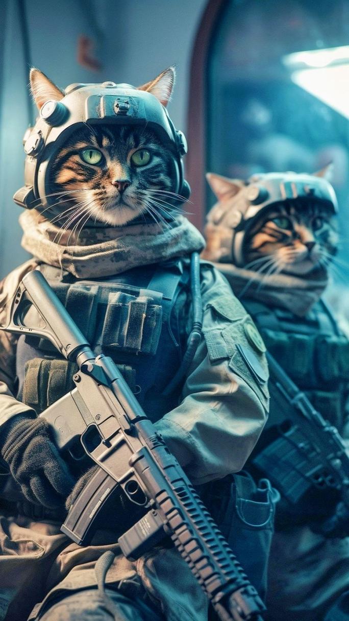 武装特种猫图片头像霸气