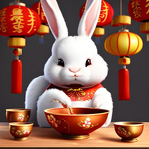 春节兔年头像真人版