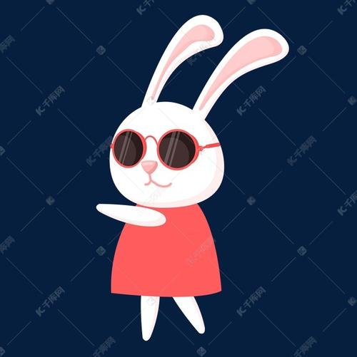 兔子带墨镜图片头像
