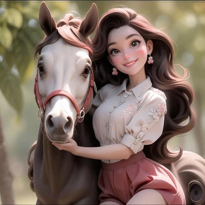 情侣头像关于骑马