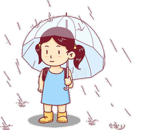 雨天的回忆插画头像女孩
