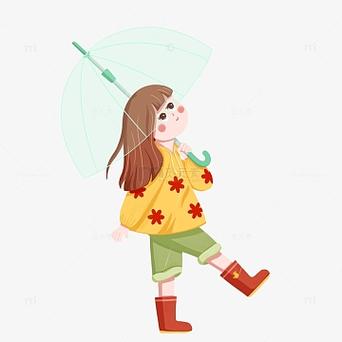 雨天撑伞头像女孩