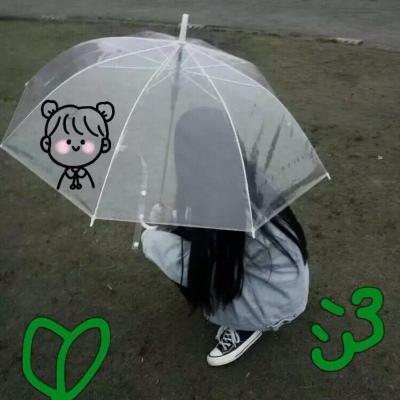 下雨打伞闺蜜头像图片大全