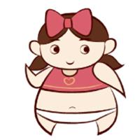 超级萌的胖胖女孩卡通头像
