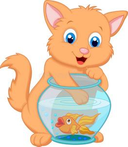 猫进鱼缸头像