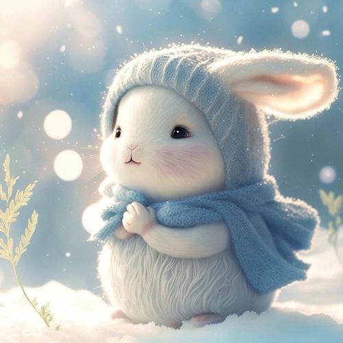 可爱兔兔头像卡通单人