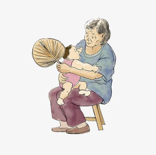 奶奶抱孙子孙女的头像