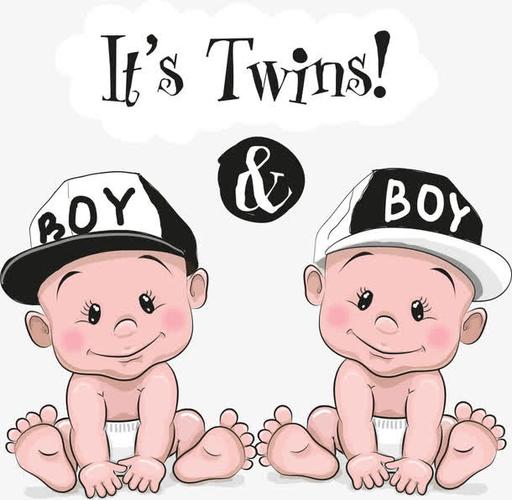 双胞胎兄弟卡通头像一对可爱