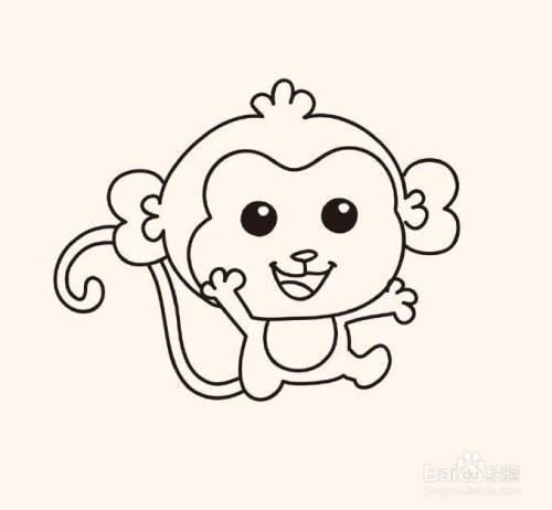 小猴子头像简笔画可爱
