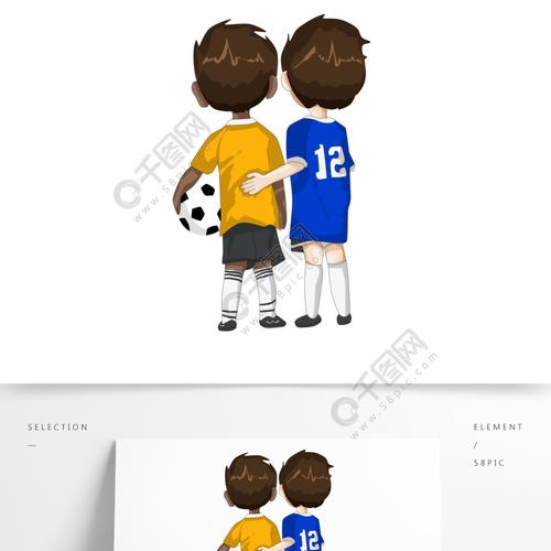 足球儿童背影头像