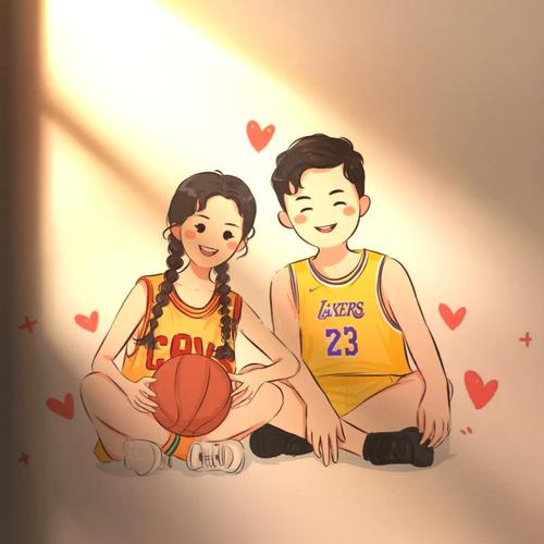 篮球动漫可爱好看情侣头像