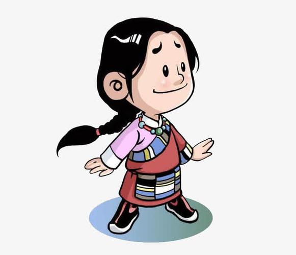 藏族姑娘头像漫画