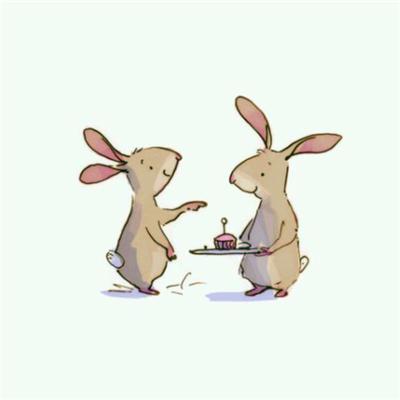 情侣头像动漫可爱关于兔子