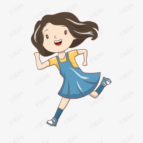 阳光活力的少女跑步图片头像