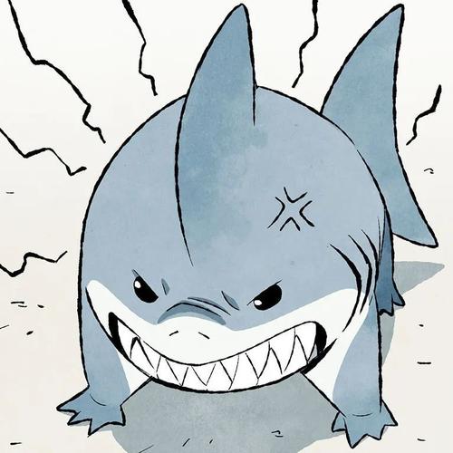 可爱卡通头像小鲨鱼