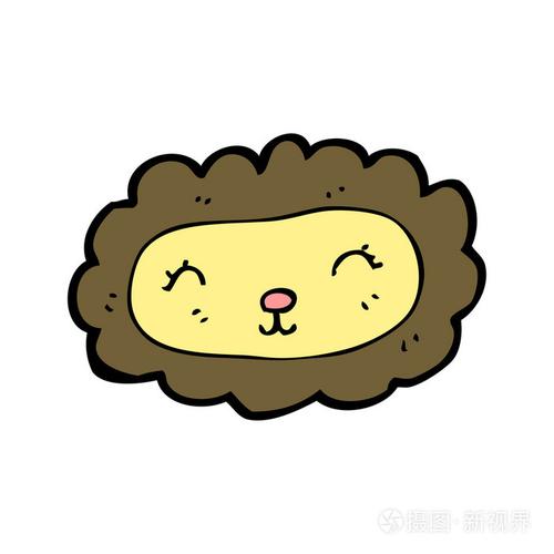 可爱的漫画狮子头像