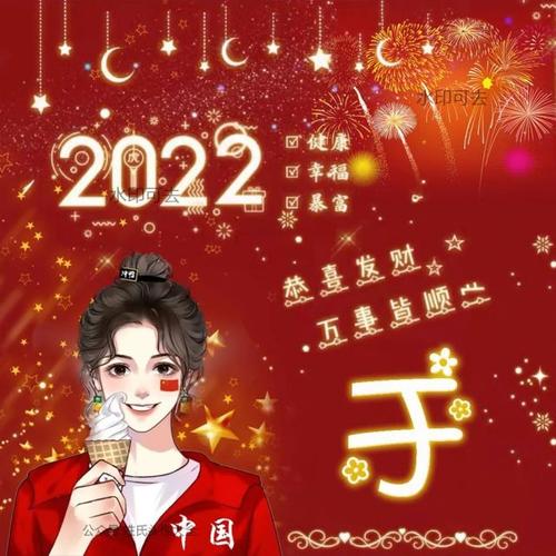 迎接2022 喜庆赵姓氏头像