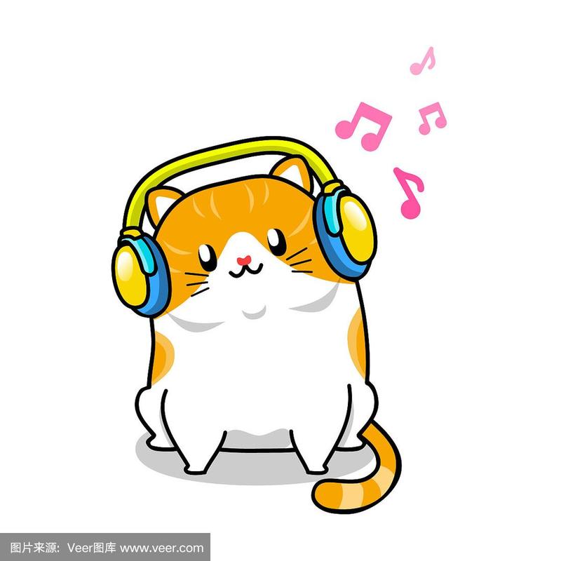 猫猫戴耳机动漫头像