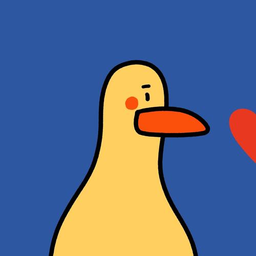 情侣头像鸭子和女生