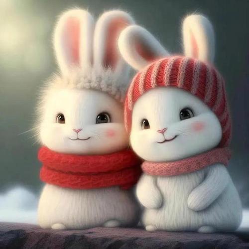 最可爱的动漫情侣头像兔子