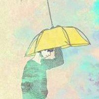 孤独的雨天撑伞头像男