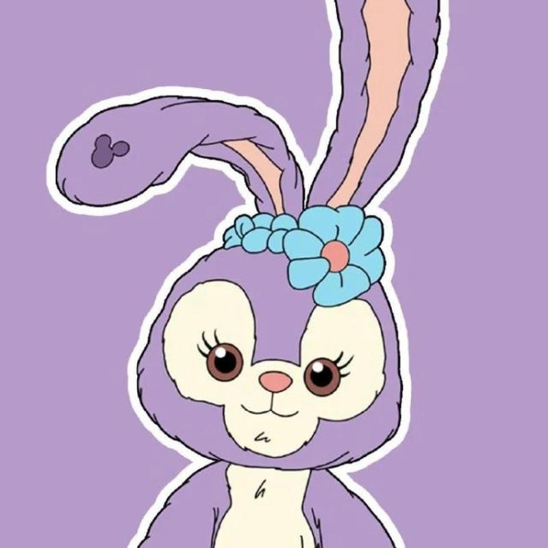 动漫头像可爱小兔子紫色
