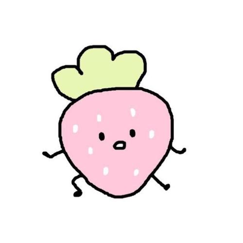 可爱卡通手绘水果草莓头像