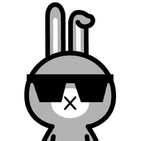 兔子头像戴墨镜