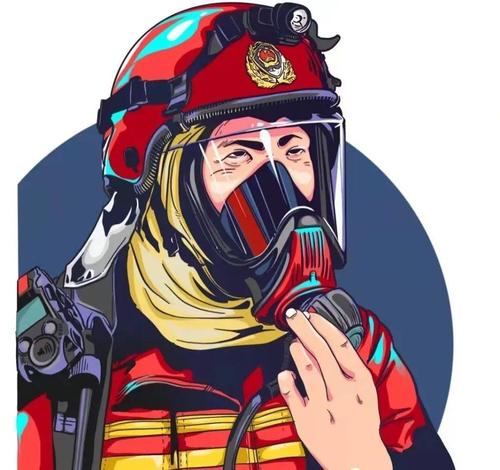 微信头像消防员卡通图片