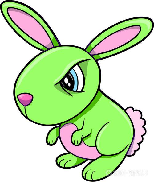 绿色衣服墨镜兔子头像