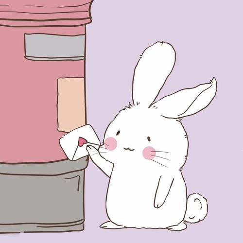 可爱小兔子动漫的情侣头像