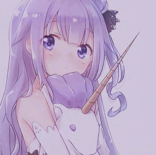 神仙头像女生卡通紫色