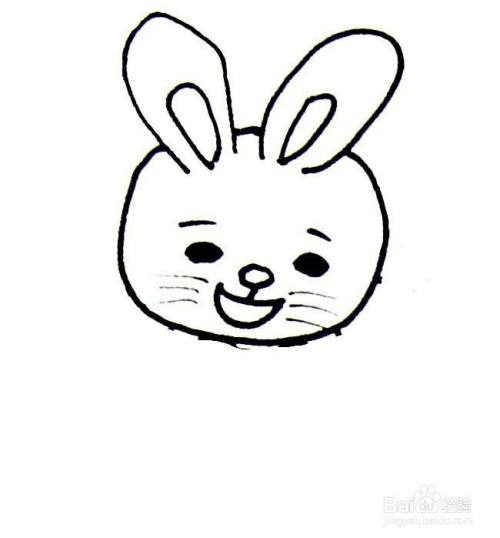 小兔子头像的简笔画