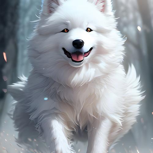 白色萨摩耶犬图片可爱头像