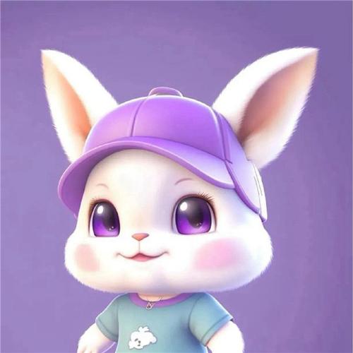 可爱兔兔图片头像紫色