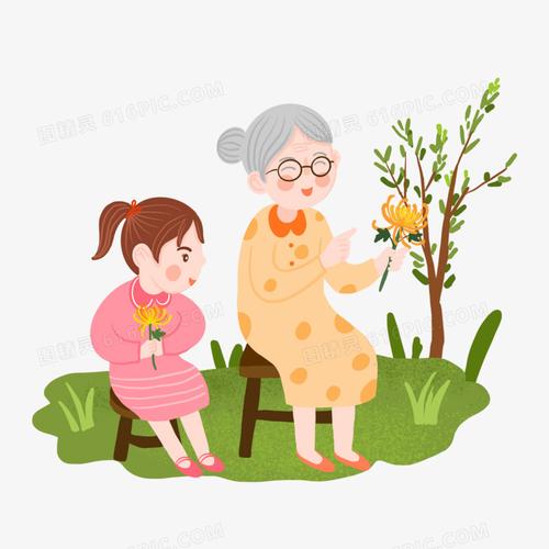 奶奶抱孙女的微信头像