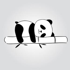 熊猫睡觉头像卡通