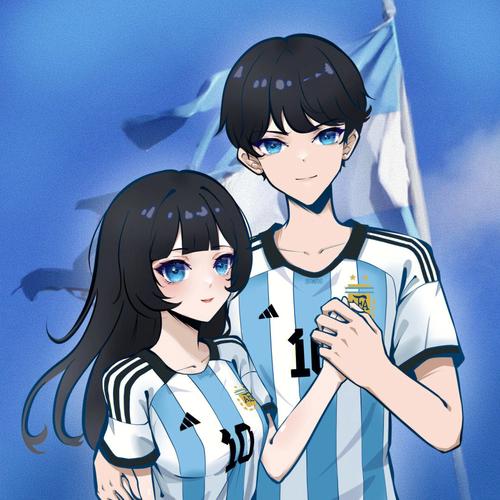 世界杯阿根廷足球情侣头像