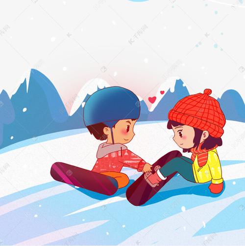 情侣头像滑雪氛围感