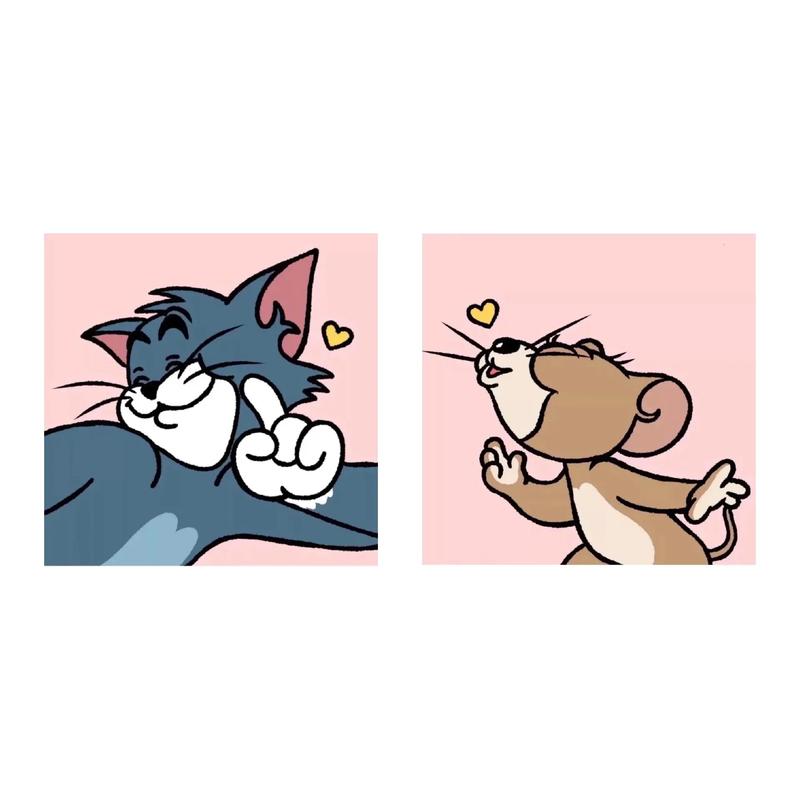 抖音猫和老鼠情侣头像和背景图