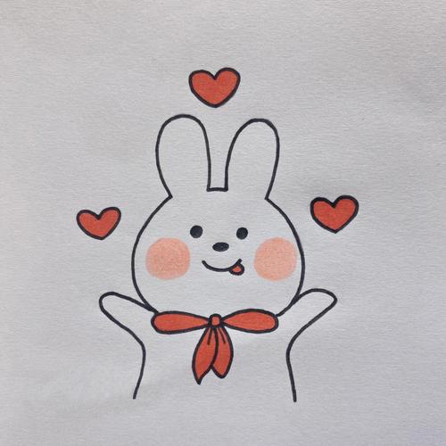 小兔子可爱头像动漫简笔画